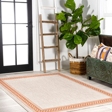 Lucia Classic Diamond Border Indoor/outdoor Area Rug